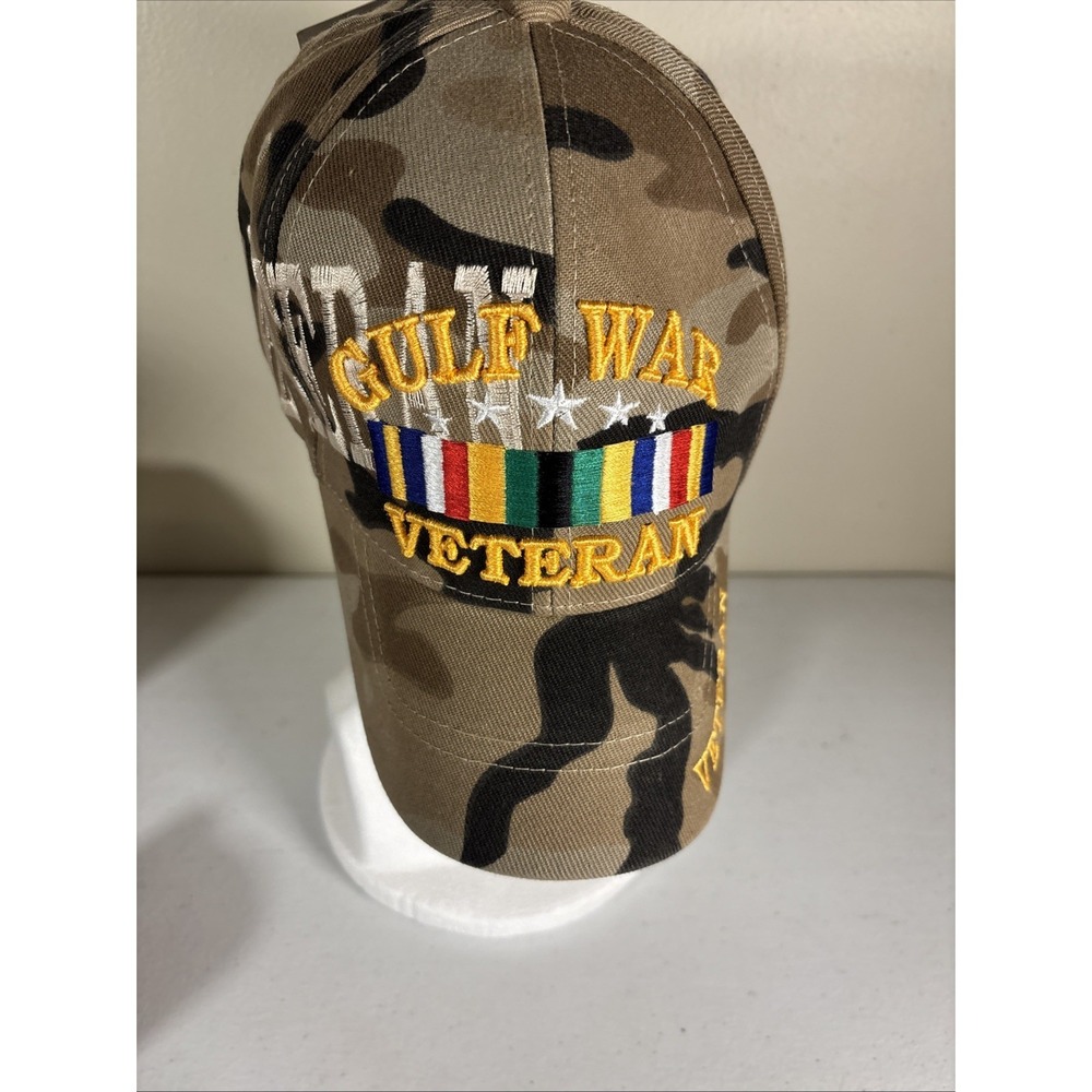 Golf War Veteran Hat Ribbon Camo Cap Ballcap‎ Embroidery Brand New NWT